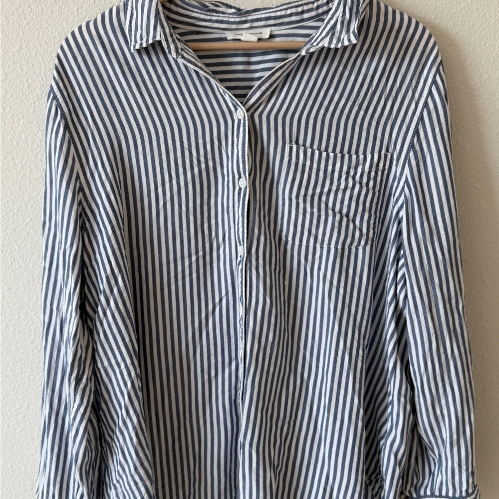 Striped Button-Up Shirt